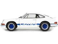 1973 Porsche 911 RSR Carrera White with Blue Stripes 1/18 Diecast Model Car by Solido