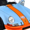 Porsche 911 RSR "Gulf Oil" Light Blue with Orange Stripes "Pink Slips" Series 1/18 Diecast Model Car by Jada