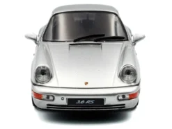 1994 Porsche 911 (964) RS Silver Metallic with Black Stripes 1/43 Diecast Model Car by Solido