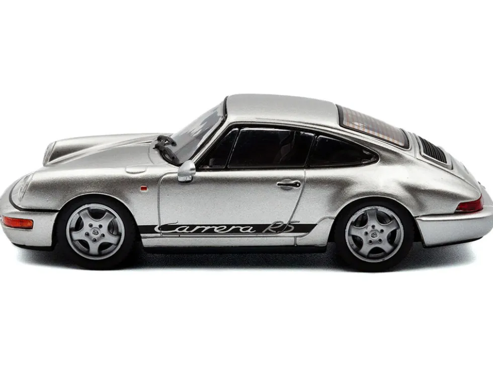 1994 Porsche 911 (964) RS Silver Metallic with Black Stripes 1/43 Diecast Model Car by Solido