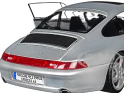 1996 Porsche 911 (993) 4S Polar Silver Metallic 1/18 Diecast Model Car by Solido