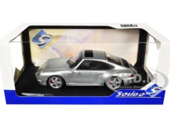 1996 Porsche 911 (993) 4S Polar Silver Metallic 1/18 Diecast Model Car by Solido