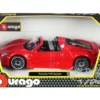 Porsche 918 Spyder Convertible Red 1/24 Diecast Model Car Bburago 21076