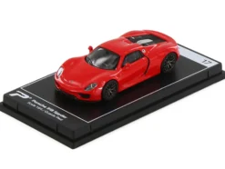 Porsche 918 Spyder Guards Red Hypercar League Collection 1/64 Diecast Model Car PosterCars H17B