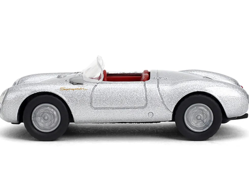 1955 Porsche 550 Spyder Silver Metallic with Red Interior "Collection" Series 1/64 Diecast Model Car by Majorette