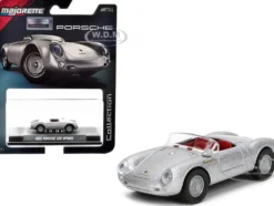 1955 Porsche 550 Spyder Silver Metallic with Red Interior