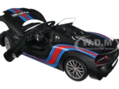 Porsche 918 Spyder Weissach Package Black/ Martini Livery #15 1/18 Model Car Autoart 77929