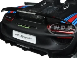 Porsche 918 Spyder Weissach Package Black/ Martini Livery #15 1/18 Model Car Autoart 77929
