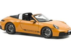 2024 Porsche 911 Targa Bahama Yellow with Black Stripes 1/18 Diecast Model Car by Norev