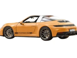 2024 Porsche 911 Targa Bahama Yellow with Black Stripes 1/18 Diecast Model Car by Norev