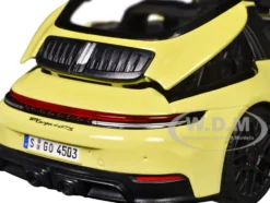 Porsche 911 Targa 4 GTS (992.2) Yellow with Black Top "Special Edition" Series 1/18 Diecast Model Car by Maisto