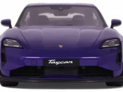 2023 Porsche Taycan Turbo GT Purple Sky Metallic 1/18 Model Car by GT Spirit