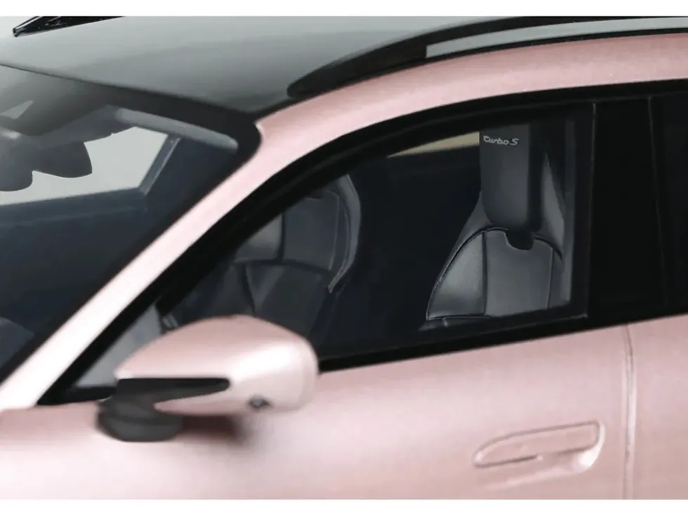 2022 Porsche Taycan Turbo S Cross Turismo Pink Metallic 1/18 Model Car by GT Spirit