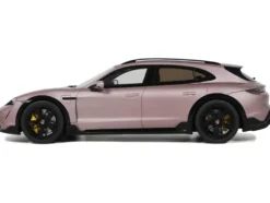 2022 Porsche Taycan Turbo S Cross Turismo Pink Metallic 1/18 Model Car by GT Spirit
