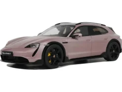 2022 Porsche Taycan Turbo S Cross Turismo Pink Metallic 1/18 Model Car by GT Spirit