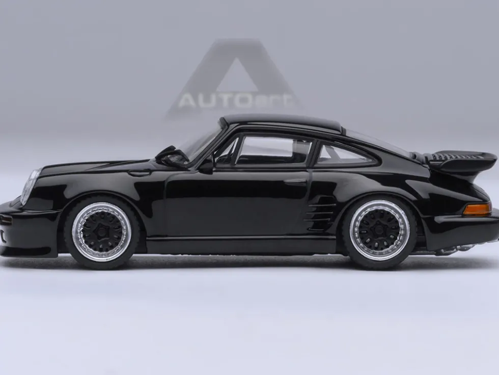 Porsche 911 (930) Turbo "Blackbird" Black "Wangan Midnight - Comic #1 Version" Manga 1/64 Model Car by Autoart