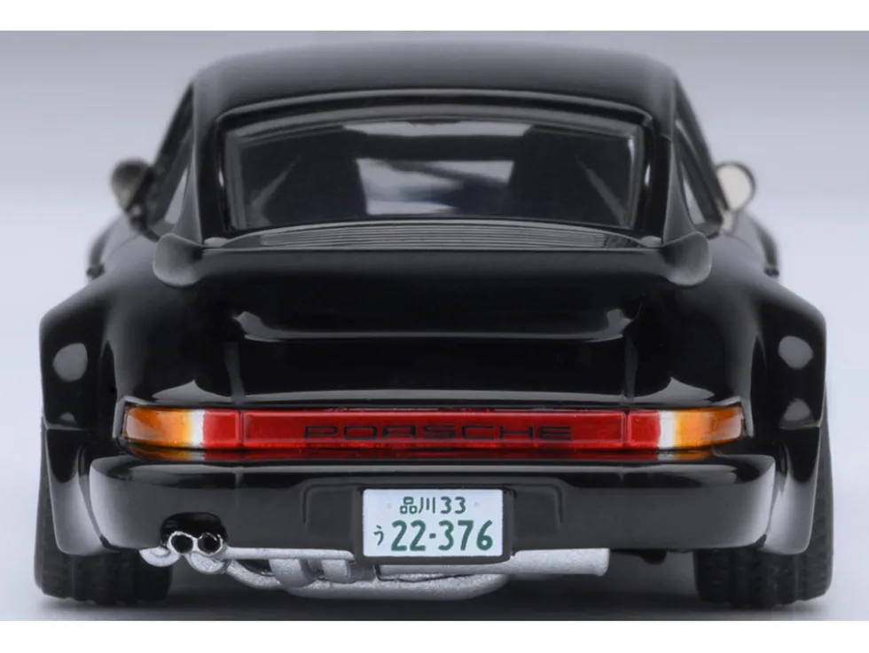 Porsche 911 (930) Turbo "Blackbird" Black "Wangan Midnight - Comic #1 Version" Manga 1/64 Model Car by Autoart