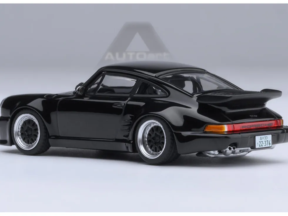 Porsche 911 (930) Turbo "Blackbird" Black "Wangan Midnight - Comic #1 Version" Manga 1/64 Model Car by Autoart
