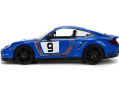 Porsche 911 Turbo (997) #9 Blue Metallic with Stripes 