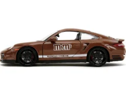 Porsche 911 Turbo Brown and Brown M&M Diecast Figure M&M s Hollywood Rides Series 1/24 Diecast Model Car Jada 34624