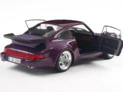 1990 Porsche 911 (964) Turbo Violet Blue Metallic 1/18 Diecast Model Car by Solido