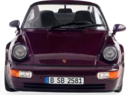 1990 Porsche 911 (964) Turbo Violet Blue Metallic 1/18 Diecast Model Car by Solido