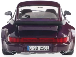 1990 Porsche 911 (964) Turbo Violet Blue Metallic 1/18 Diecast Model Car by Solido