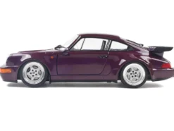 1990 Porsche 911 (964) Turbo Violet Blue Metallic 1/18 Diecast Model Car by Solido