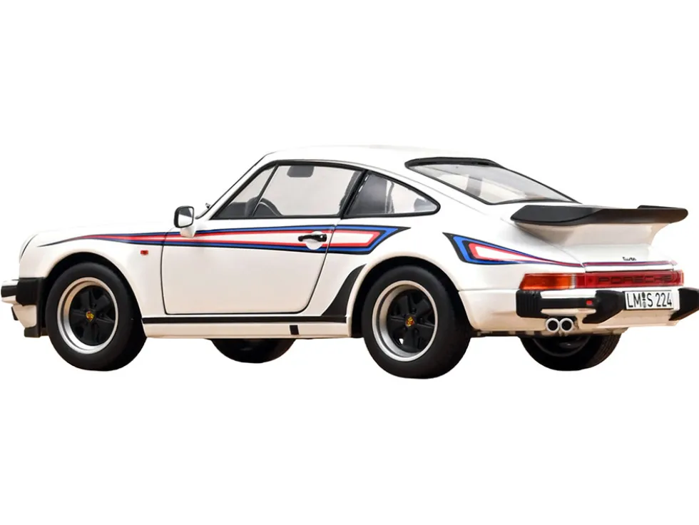 1980 Porsche 911 Turbo 3.3 White with Blue and Red Graphics 1/18 Diecast Model Car by Norev