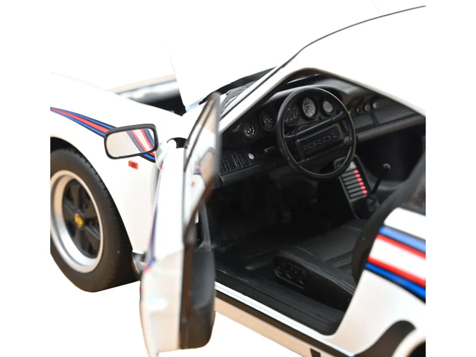 1980 Porsche 911 Turbo 3.3 White with Blue and Red Graphics 1/18 Diecast Model Car by Norev