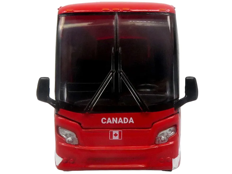 Prevost H3-45 Coach Bus "Canada National Soccer Team" Red with Graphics "International Federation of the Global Game" Series Limited Edition to 504 pieces Worldwide 1/87 (HO) Diecast Model by Iconic Replicas