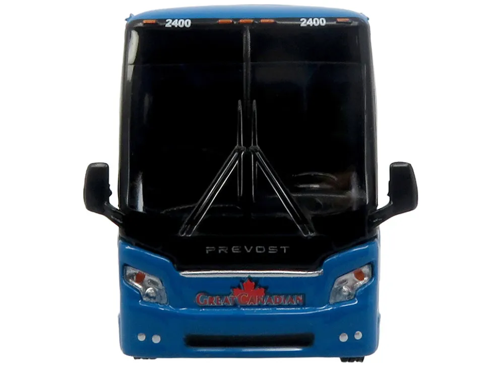 Prevost H3-45 Coach Bus "Great Canadian Coaches" Blue with Graphics Limited Edition 1/87 (HO) Diecast Model by Iconic Replicas
