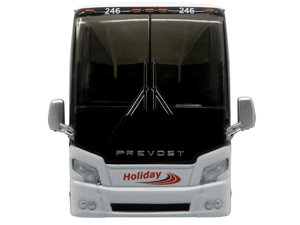 Prevost H3-45 Coach Bus "Holiday Tours - 2024 IMG Operator of the Year" White with Graphics Limited Edition 1/64 Diecast Model by Iconic Replicas