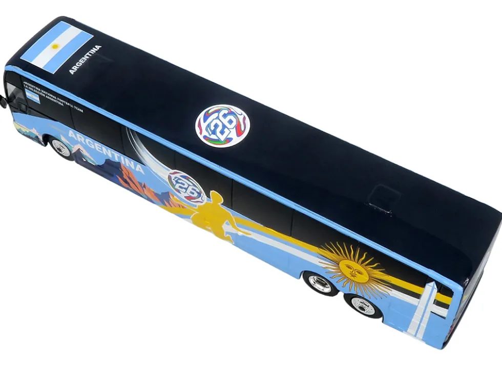 Prevost X3-45 Coach Bus "Argentina National Football Team" Blue with Graphics "International Federation of the Global Game" Series Limited Edition to 504 pieces Worldwide 1/87 (HO) Diecast Model by Iconic Replicas