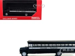 Prisoner Transport Bus Black 1/87 (HO) Plastic Model Car by Promotex