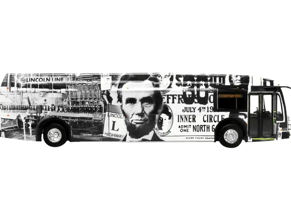 Proterra ZX5 Battery-Electric Transit Bus #9 Downtown Reno Lincoln Line Nevada The Bus & Motorcoach Collection 1/87 HO Diecast Model Iconic Replicas 87-0295