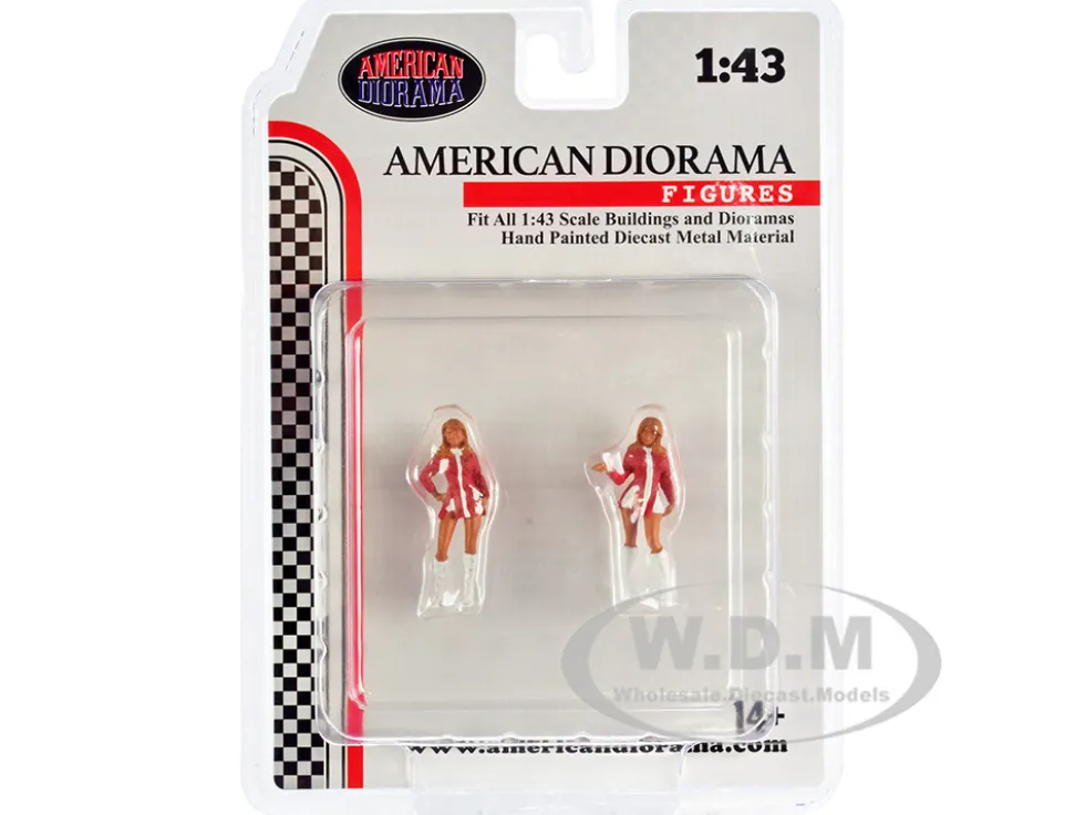 Race Day Two Diecast Figures Set 6 1/43 Scale Models American Diorama 38364
