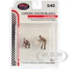 Race Day Two Diecast Figures Set 5 1/43 Scale Models American Diorama 38363