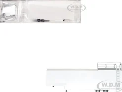 Race Horse Transport Trailer White 1/87 (HO) Plastic Model by Promotex