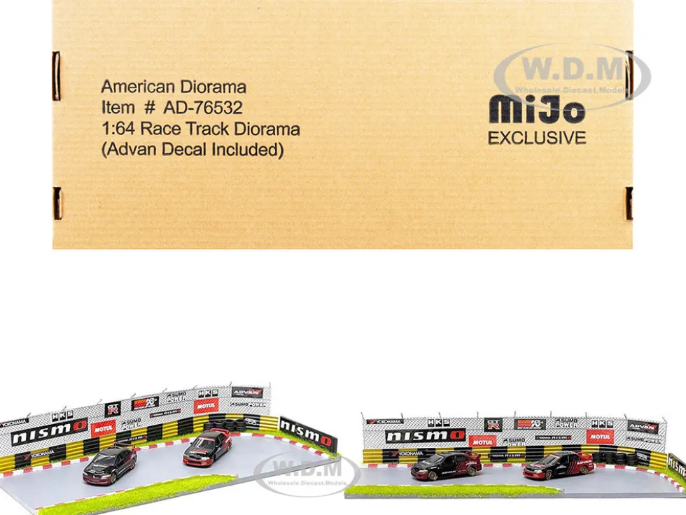 Race Track Advan Diorama with Decals 1/64 Scale Models American Diorama 76532
