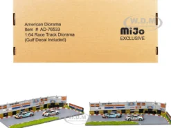 Race Track Gulf Oil Diorama with Decals 1/64 Scale Models American Diorama 76533