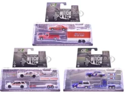 Racing Hitch & Tow Series #6 Set of 3 pieces 1/64 Diecast Model Cars by Greenlight