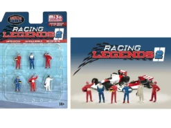Racing Legends 2 6 piece Diecast Set 6 Driver Figures Limited Edition to 4800 pieces Worldwide 1/64 Scale Models American Diorama AD-76511MJ