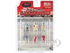 Racing Legends 6 piece Diecast Set 6 Driver Figures Limited Edition 4800 pieces Worldwide 1/64 Scale Models American Diorama AD-76503MJ