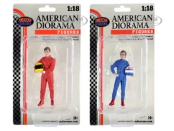 Racing Legends 80's Figures A and B Set of 2 for 1/18 Scale Models American Diorama 76353-76354