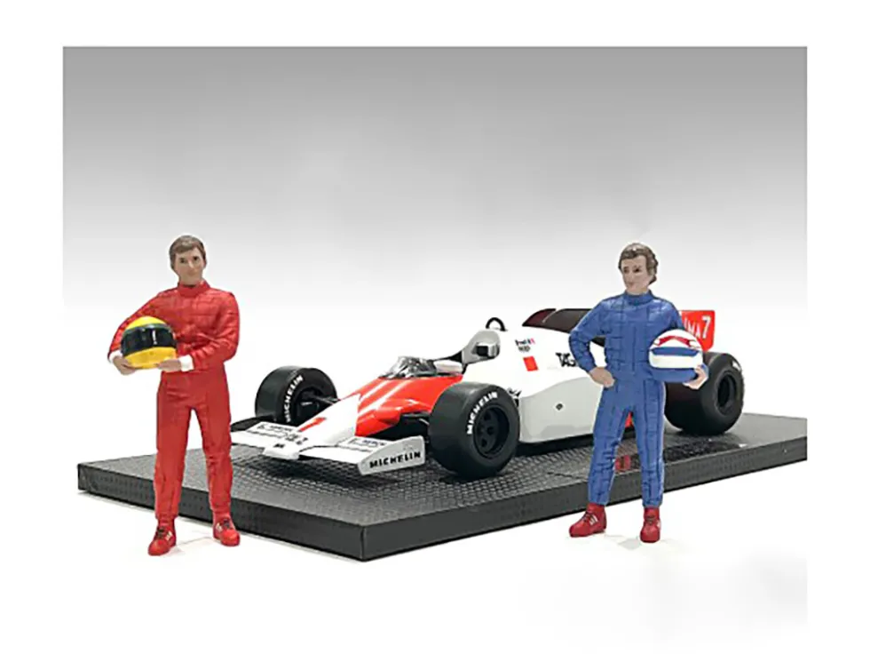 Racing Legends 80's Set of 2 Diecast Figures for 1/43 Scale Models American Diorama 76450