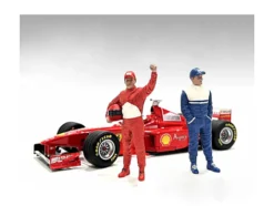 Racing Legends 90's Set of 2 Diecast Figures for 1/43 Scale Models American Diorama 76451