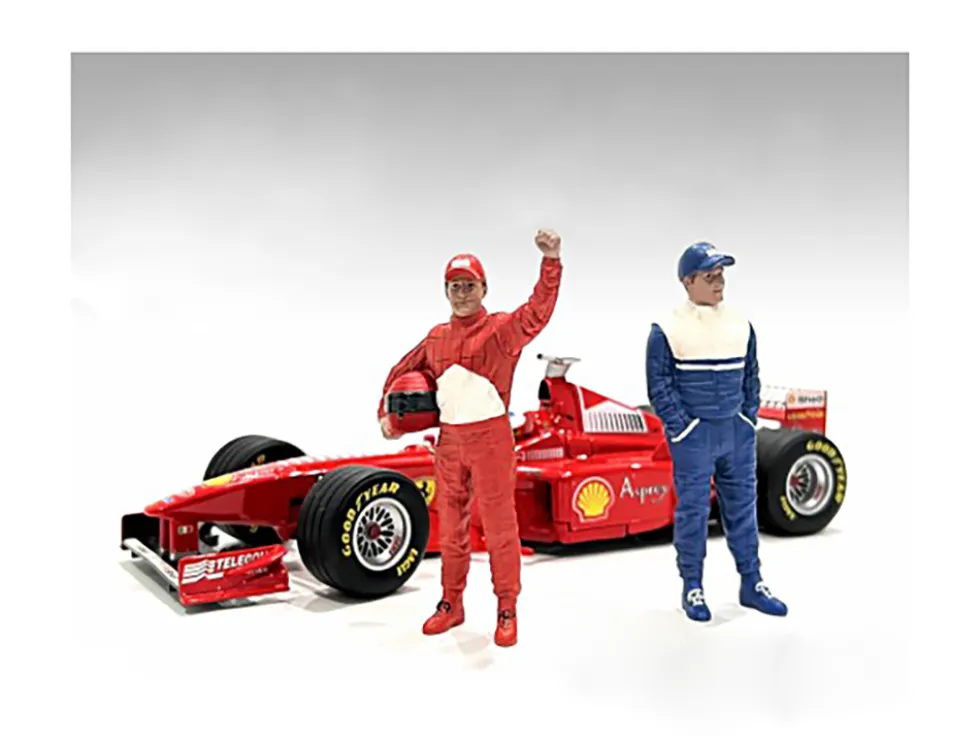 Racing Legends 90's Set of 2 Diecast Figures for 1/43 Scale Models American Diorama 76451