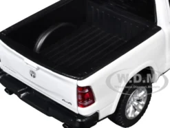 2019 RAM 1500 Laramie Crew Cab Pickup Truck with Truck Bed Camper White 