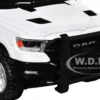 2019 RAM 1500 Laramie Crew Cab Pickup Truck with Bed Cage White with Flashing Light Bar and Front and Rear Lights and Sounds 1/27 Diecast Model Car by Motormax